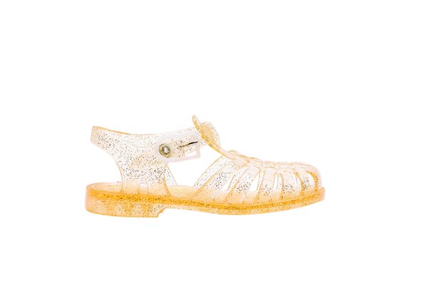 Méduse Jelly Sandals – Gold glitter