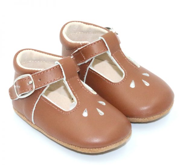 Tan Leather - T-Bars (Soft Sole)