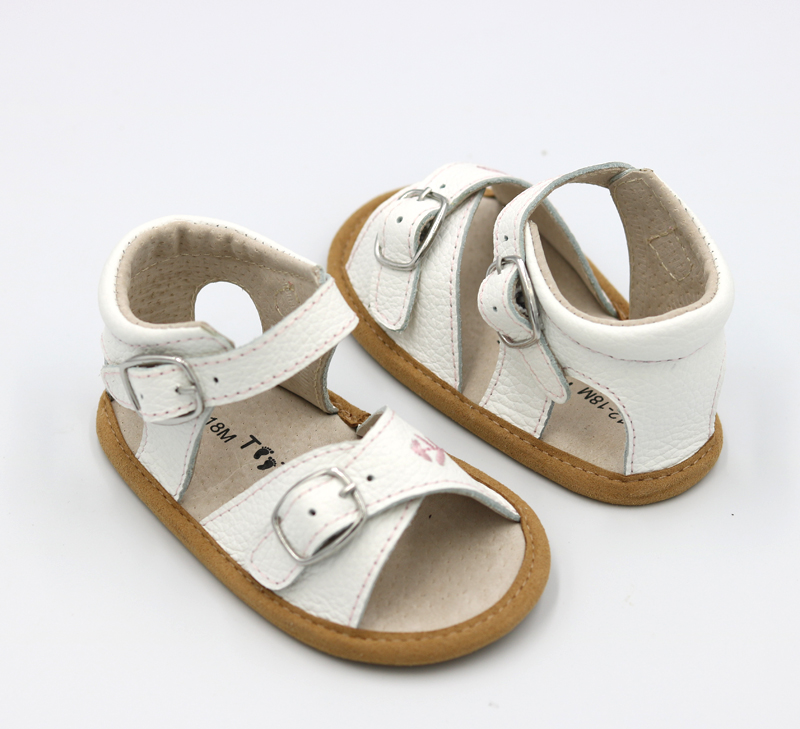Tootsie Toes | White – Maple Sandals (Soft Sole)