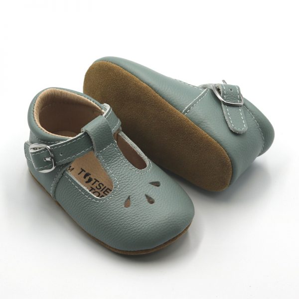 Duck Egg Blue - Sienna T-Bars (Soft Sole) - Image 2