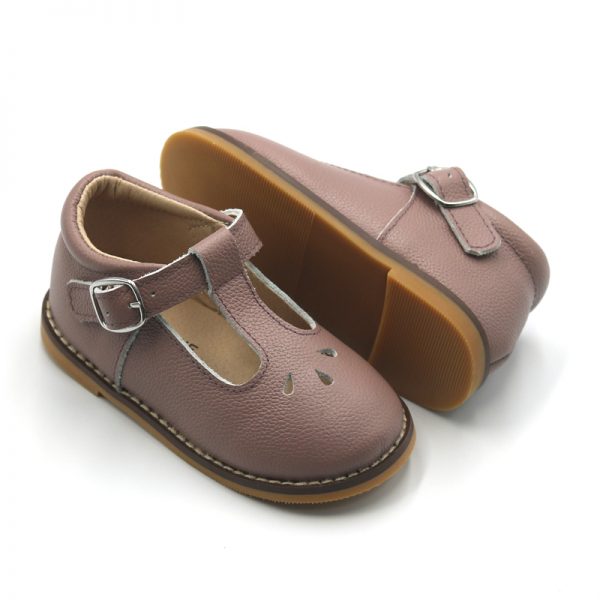 Vintage Pink - Sienna T-Bars (Hard Sole)