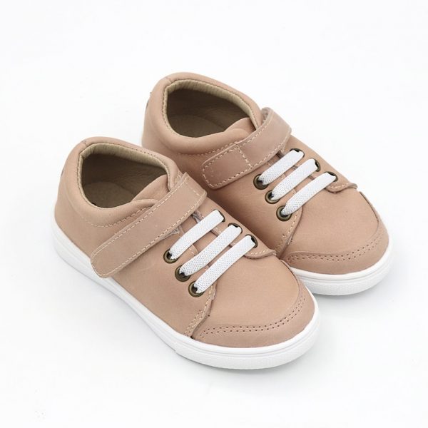 Blush Waxed Leather - Emery Sneakers