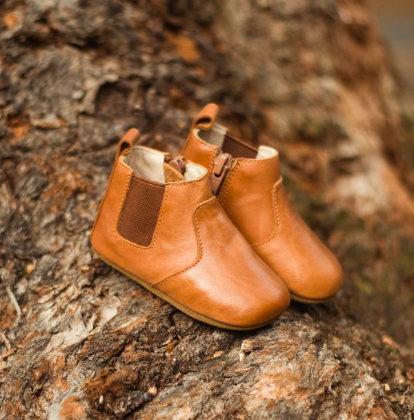 Waxed Tan Leather - Charlie Boots (Soft Sole)