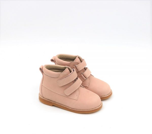 Pink Waxed Leather Hayden Boots - (Hard Sole) - Image 3